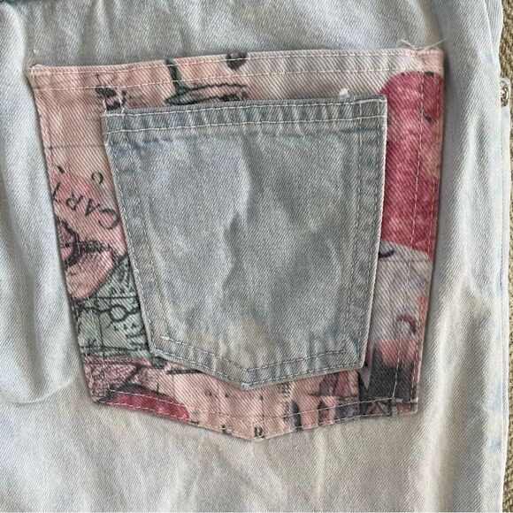 Vintage 80s Early 90s Cherokee High Rise Denim Jean Shorts 9 XS S 9” Inseam - Picture 4 of 12